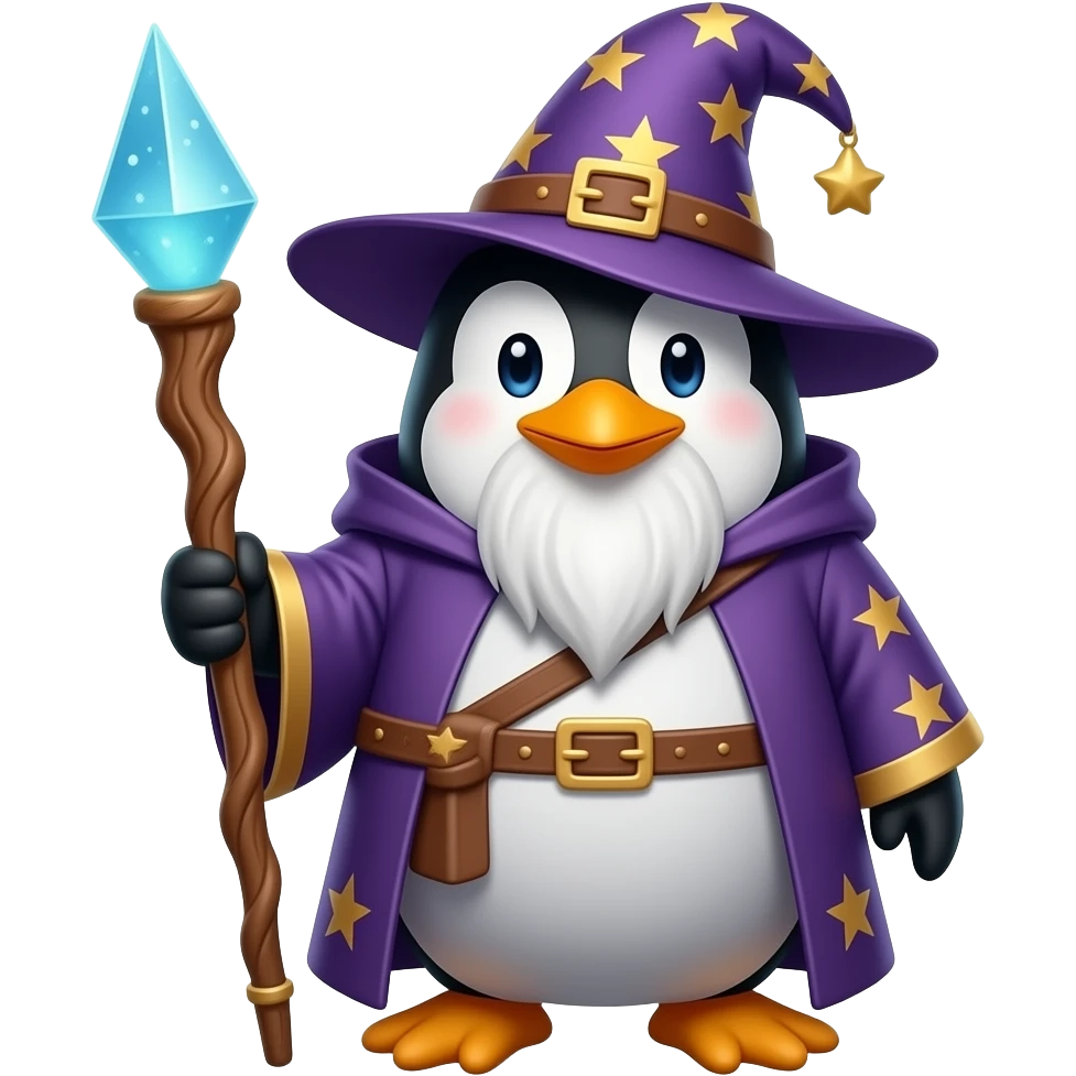 Penguin Wizard emoji