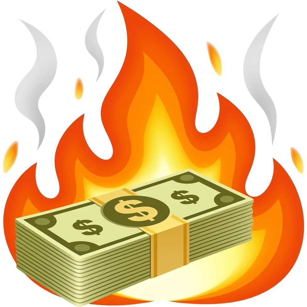 quema de dinero emoji