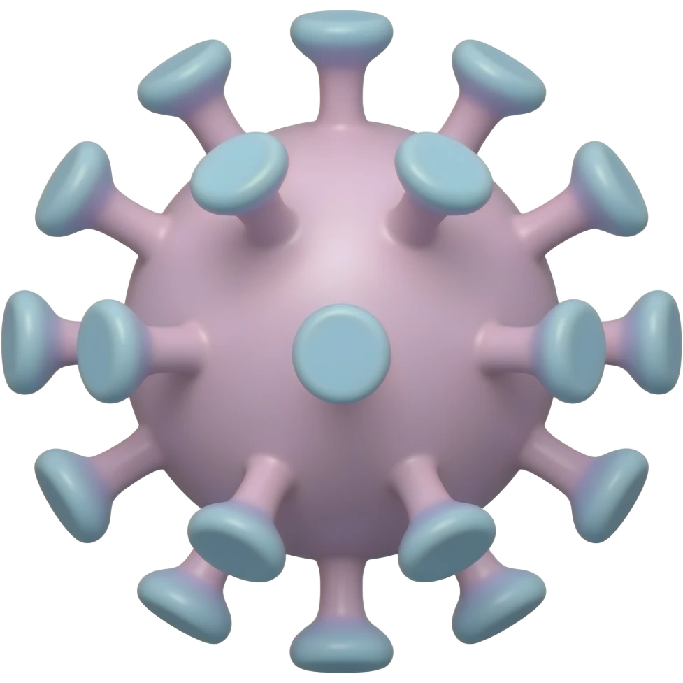 VIRUS PASTEL PINK AND BABY BLUE COLOR emoji