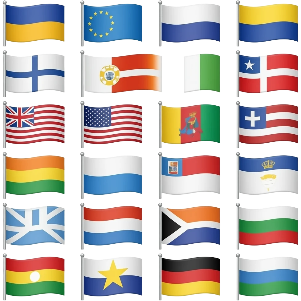 Different flag shapes emoji
