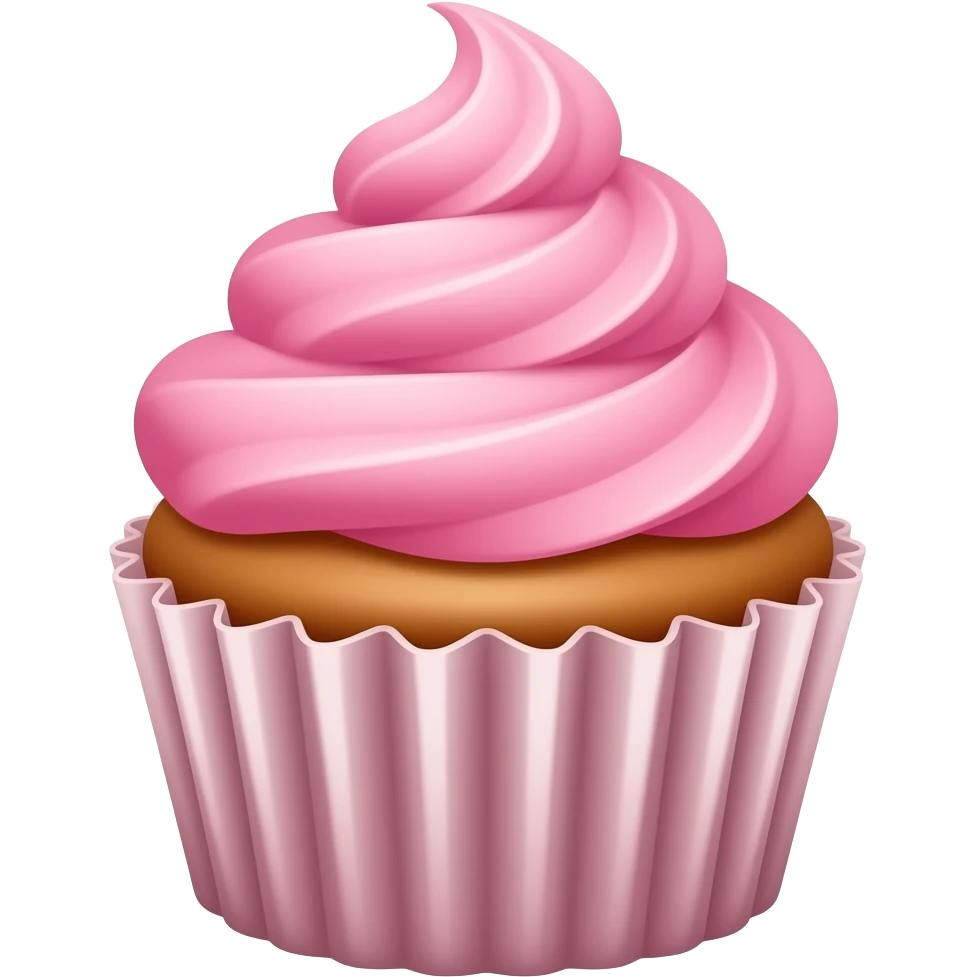 Cupcake with pink icing emoji