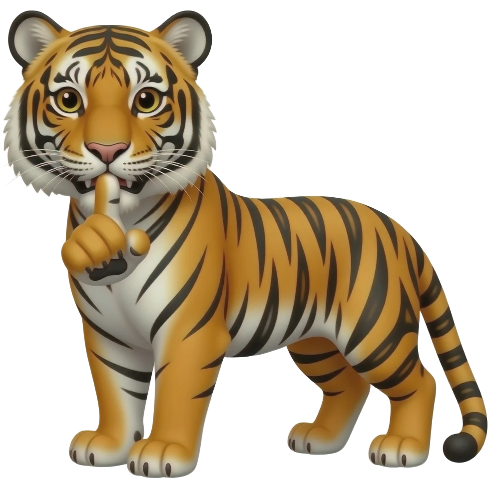 TİGER EMOJİ × BE QUİET EMOJİ emoji