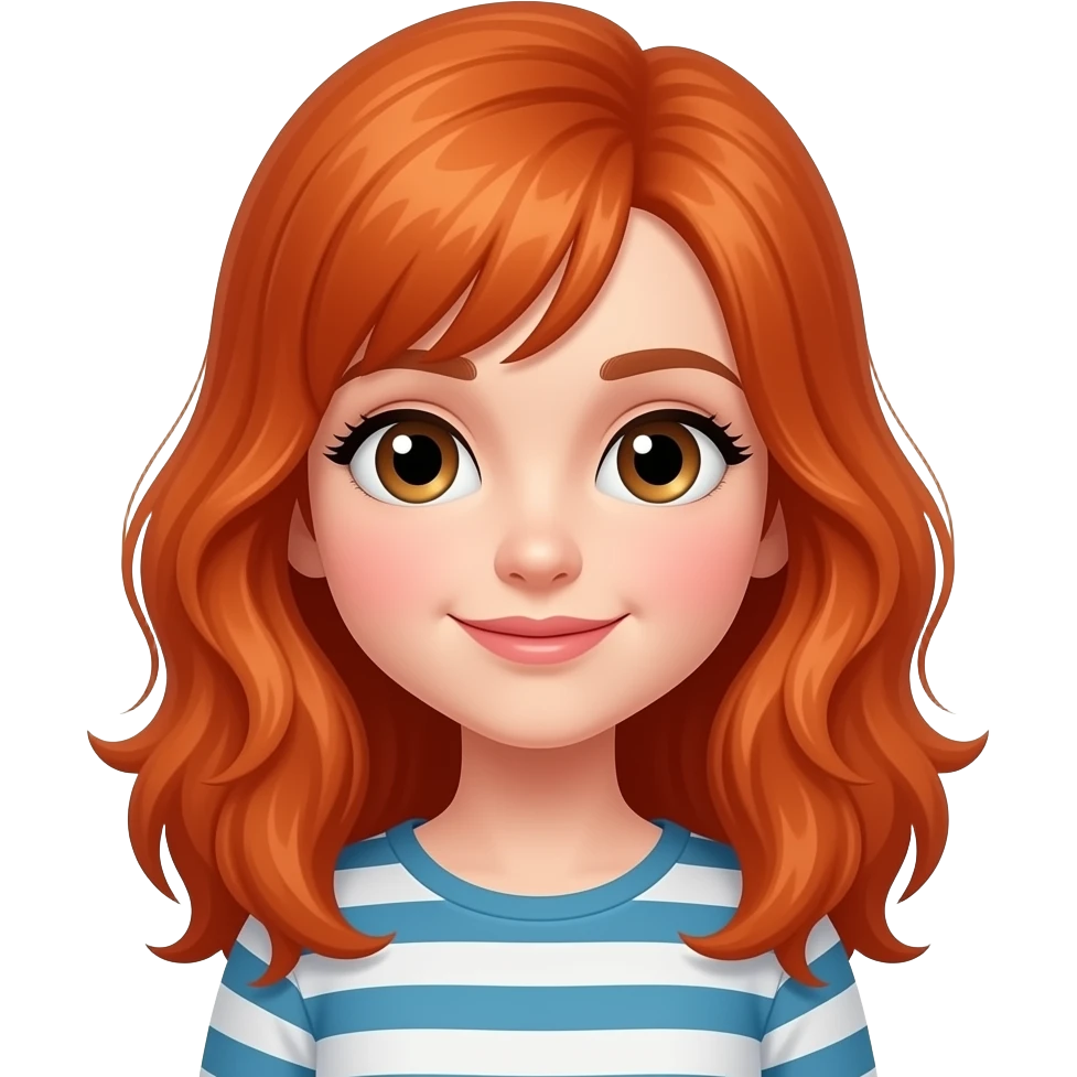 Emoji red hair girl emoji