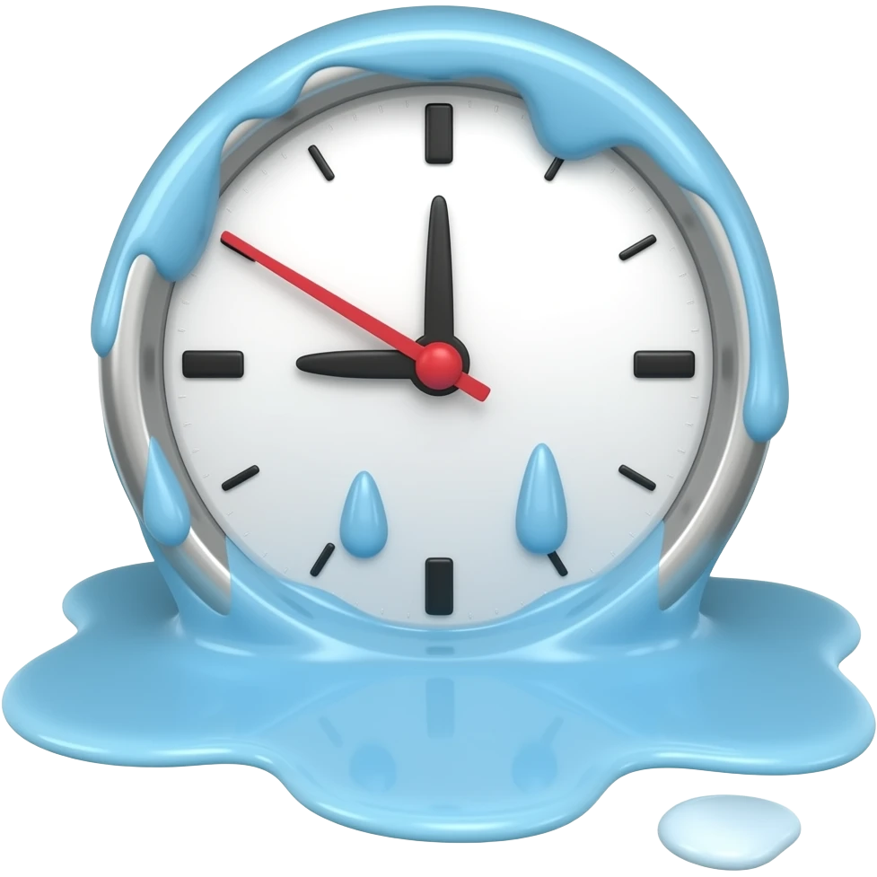 melted clock emoji