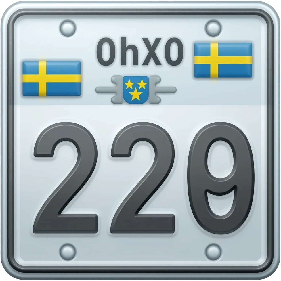 swedish number plate emoji
