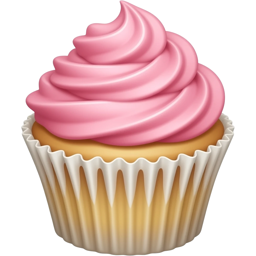 Cupcake with pink icing emoji
