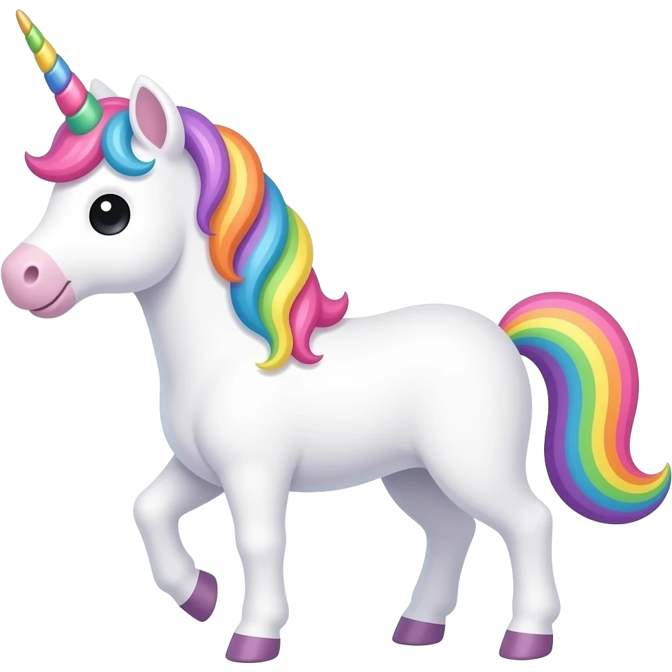 A rainbow sparkle wand horn unicorn emoji