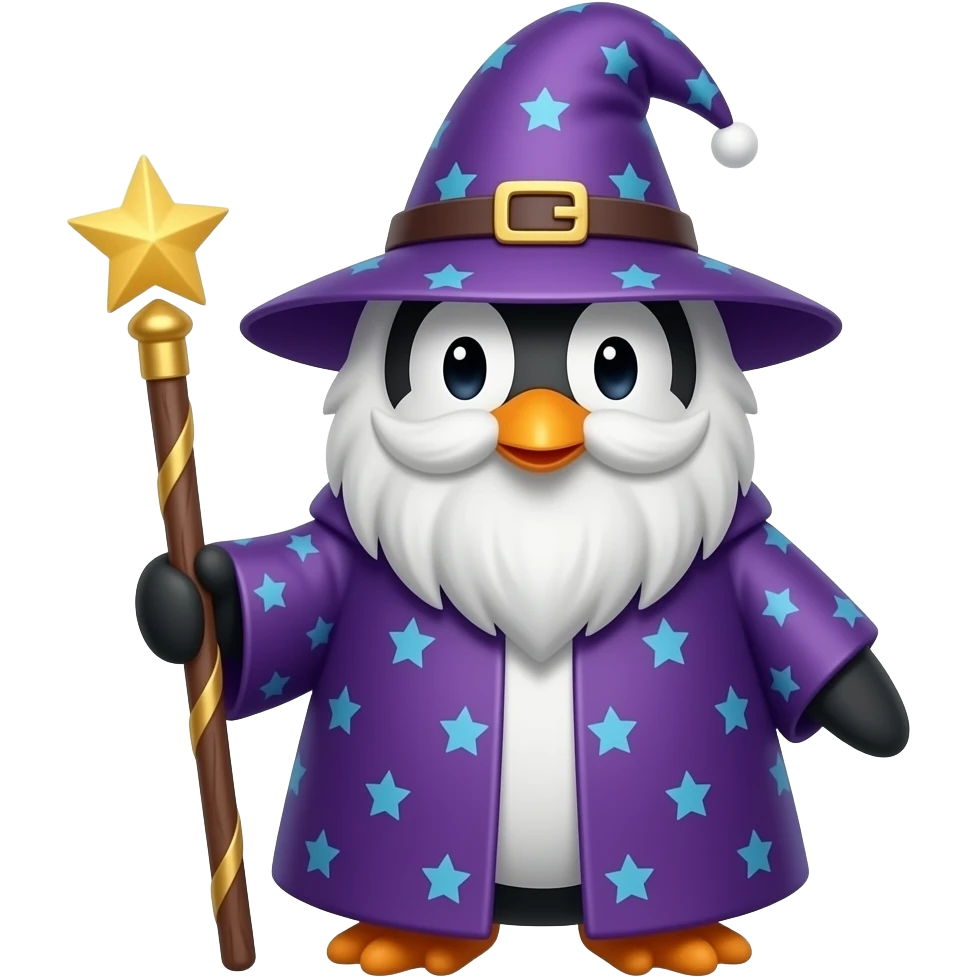 Penguin Wizard emoji