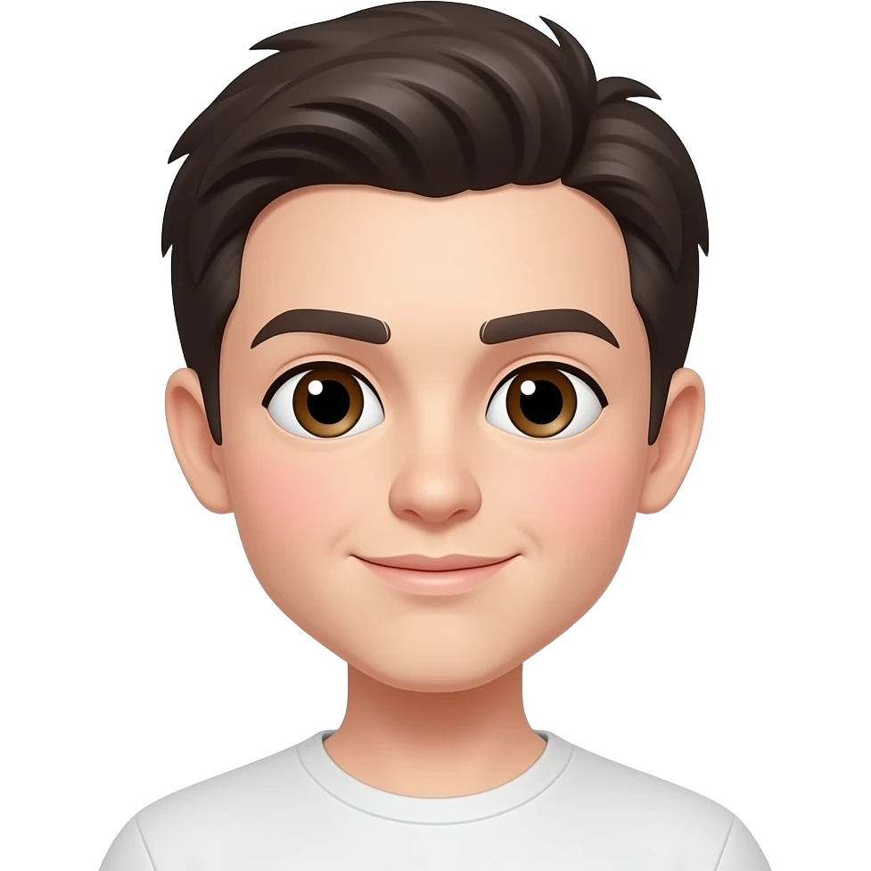 흰색 얼굴의 붉은색 홍조를 하고 있는 귀여운 이모티콘 emoji