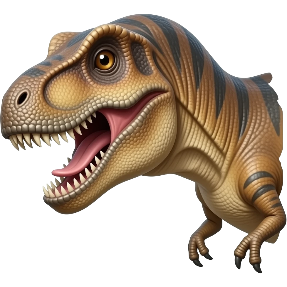 Trex peeking from the side emoji
