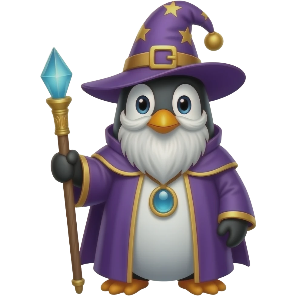 Penguin Wizard emoji