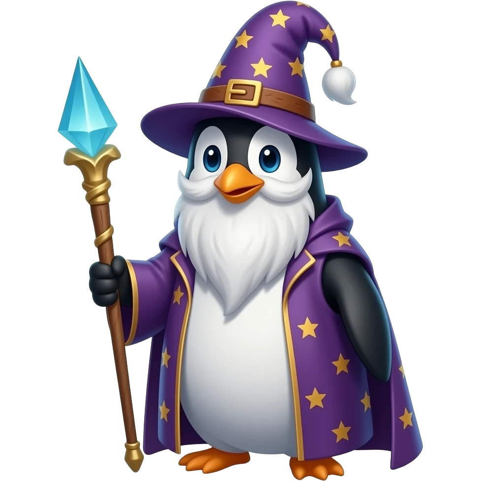 Penguin Wizard emoji