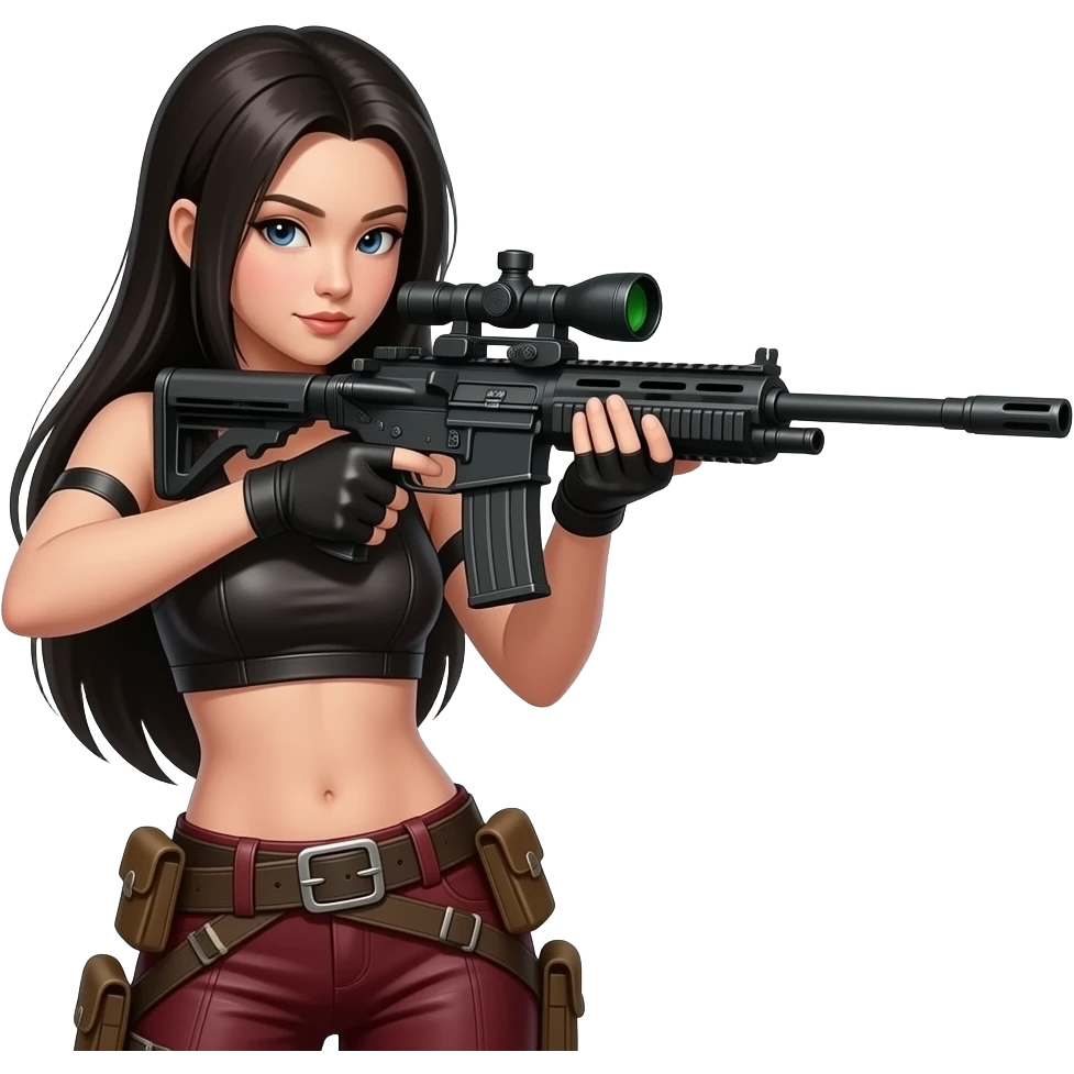 Caitlyn league  of legends  sniper gun shooting Chinese girl emoji