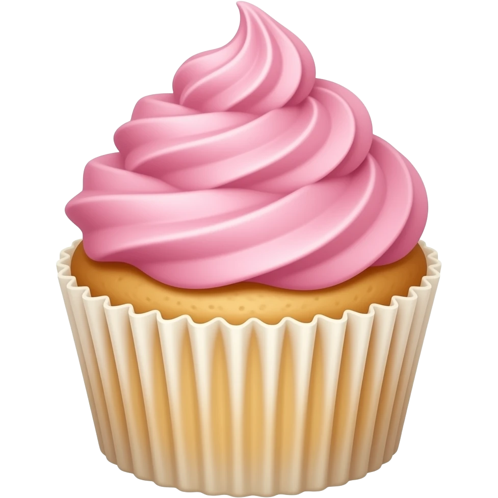 Cupcake with pink icing emoji