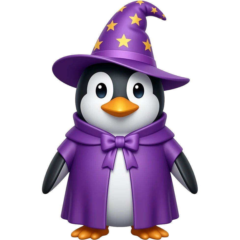 Penguin Wizard emoji
