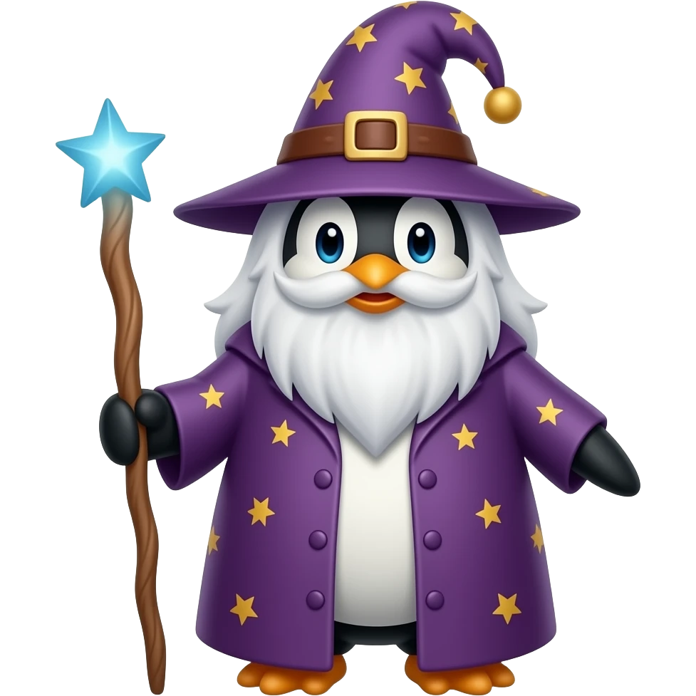 Penguin Wizard emoji