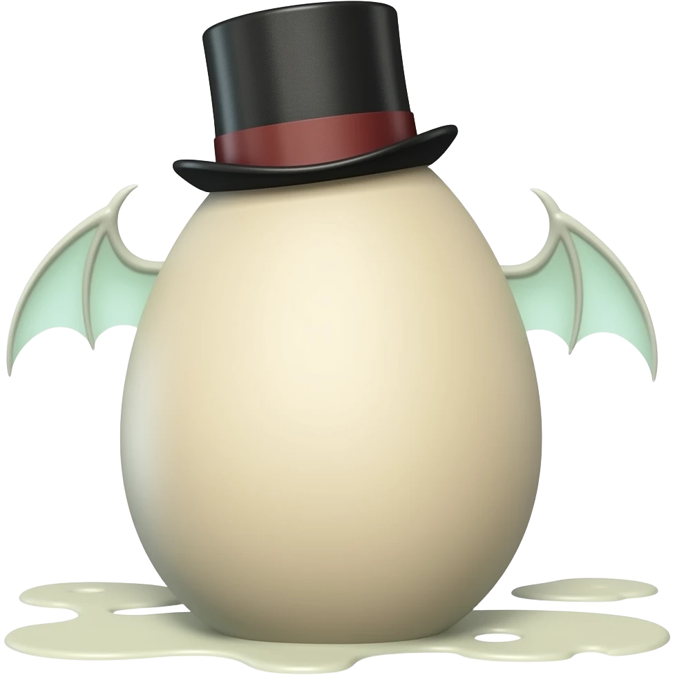 Dragon egg with top hat emoji