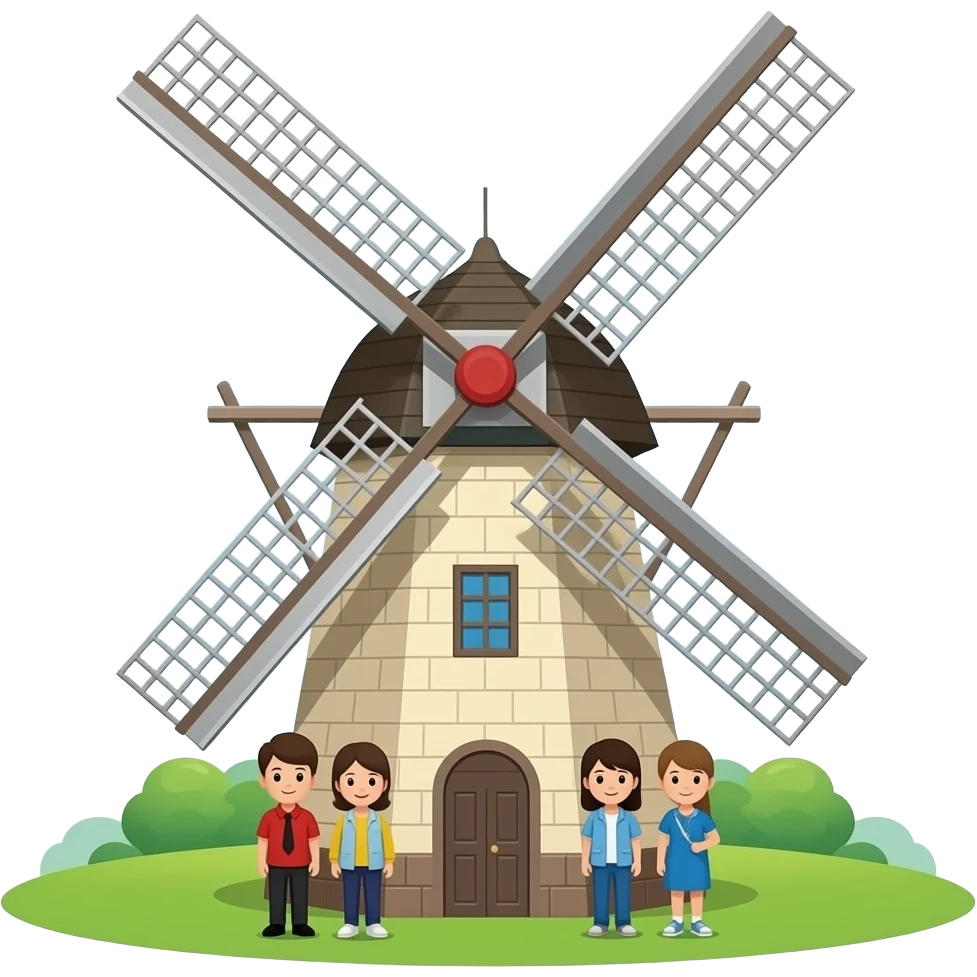 People Insdide Windmill emoji