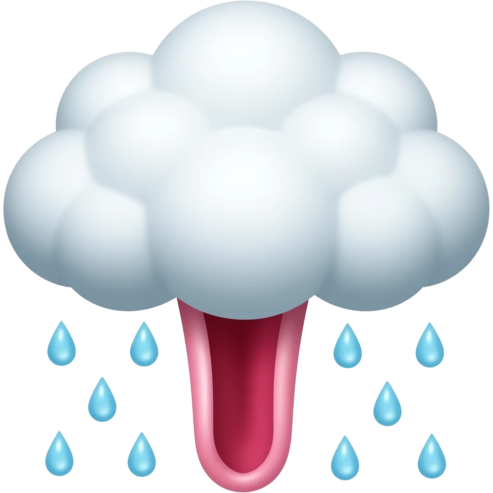 Wet vagina as a cloud raining emoji