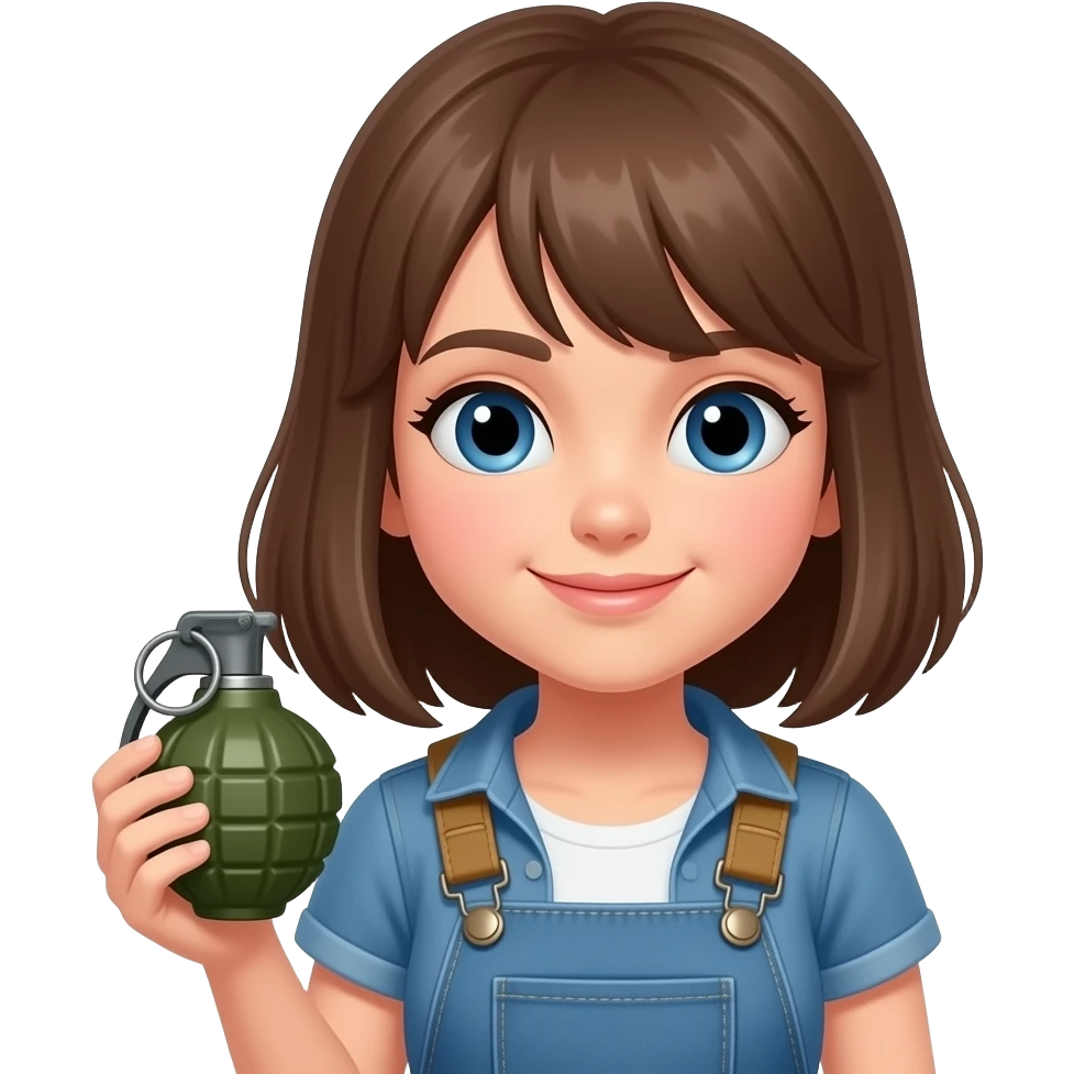 Девочка с гранатой. emoji