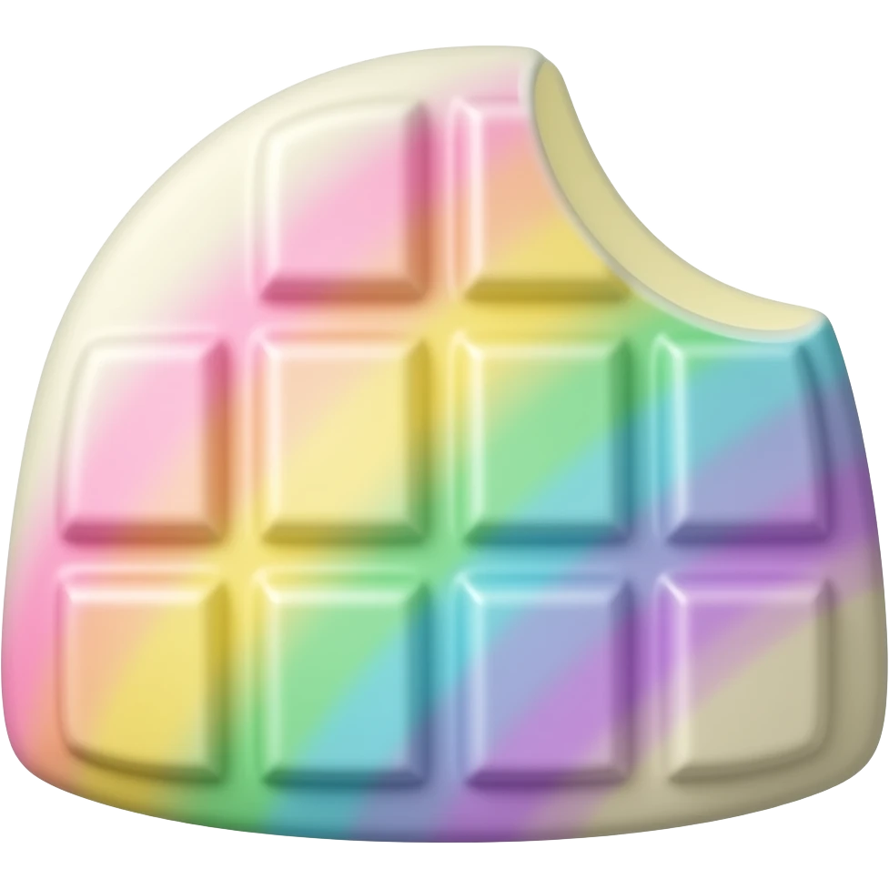 White chocolate is rainbow pastel :3 emoji