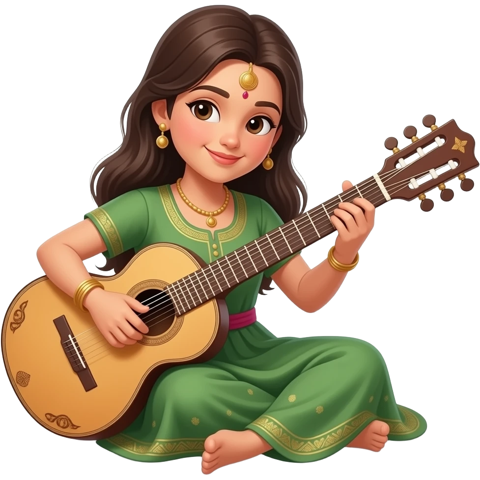 One beautiful girl playing garvha emoji
