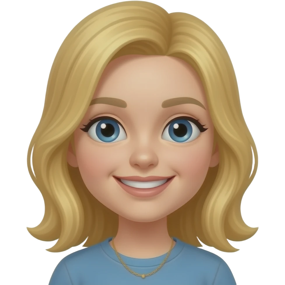 Stinky blond girl emoji
