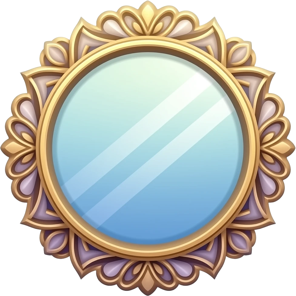 fancy gradient mirror emoji