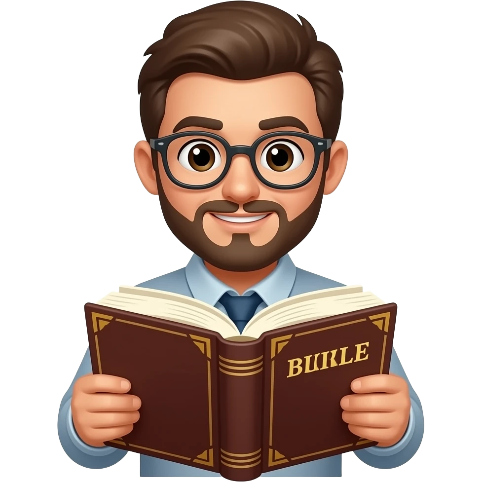 Honest  person reading bible emoji