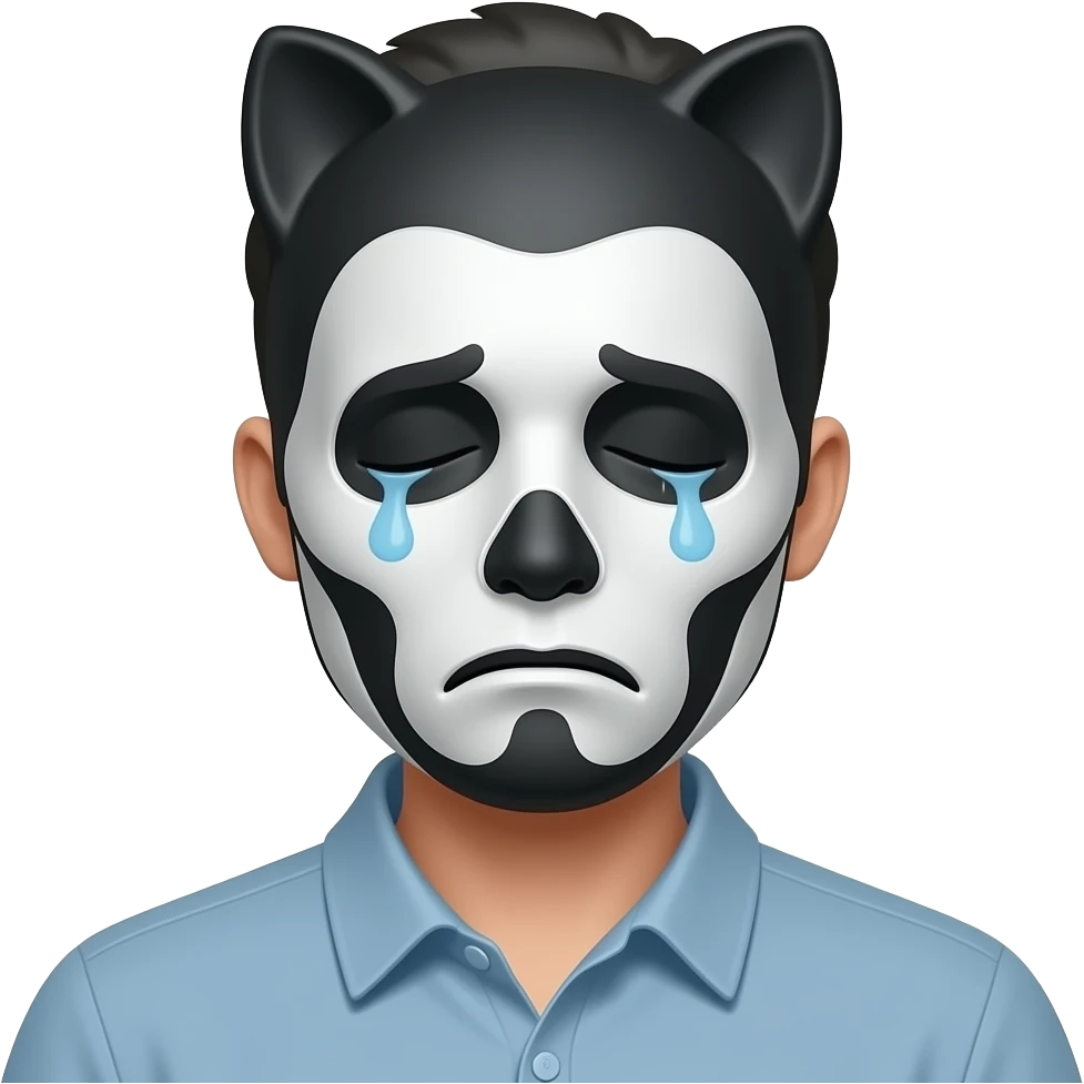 crying full mask emoji