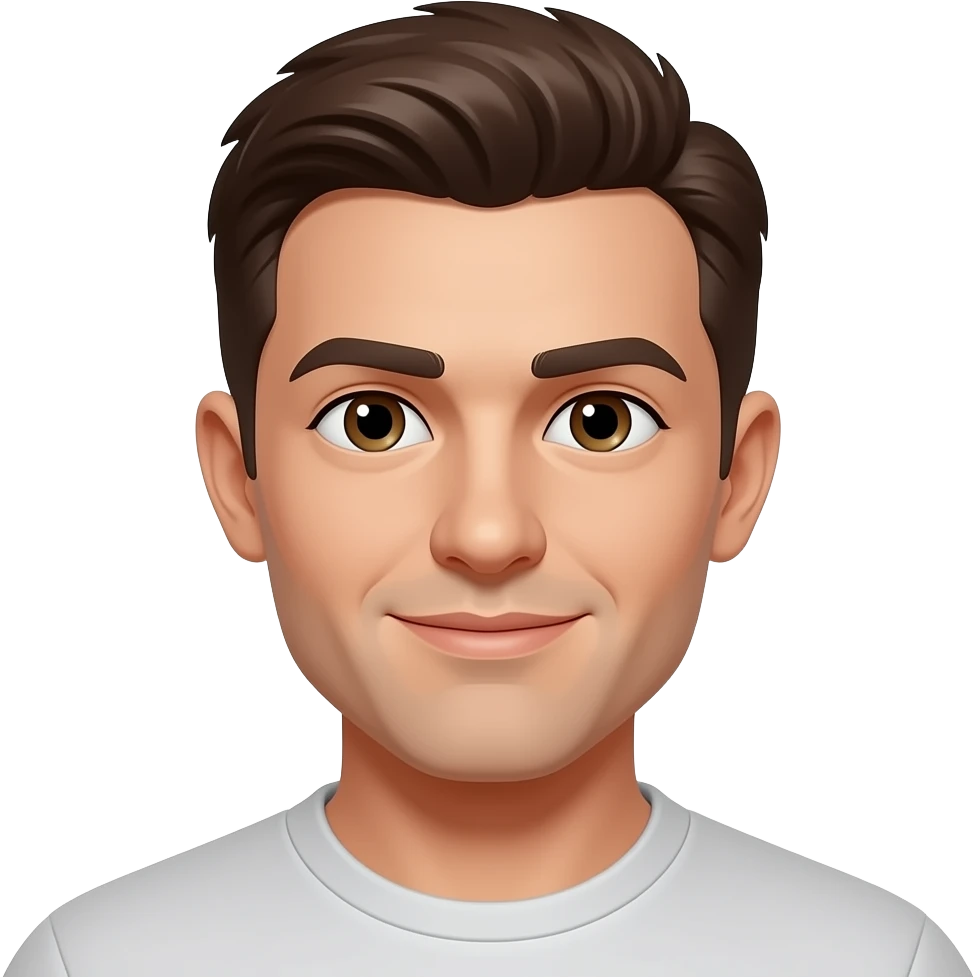 Create high-quality glossy emojis with a vibrant modern style.Make the emojis look premium, shiny, and eye-catching with bright highlights, smooth gradients, soft reflections, and glowing details. man face emoji emoji