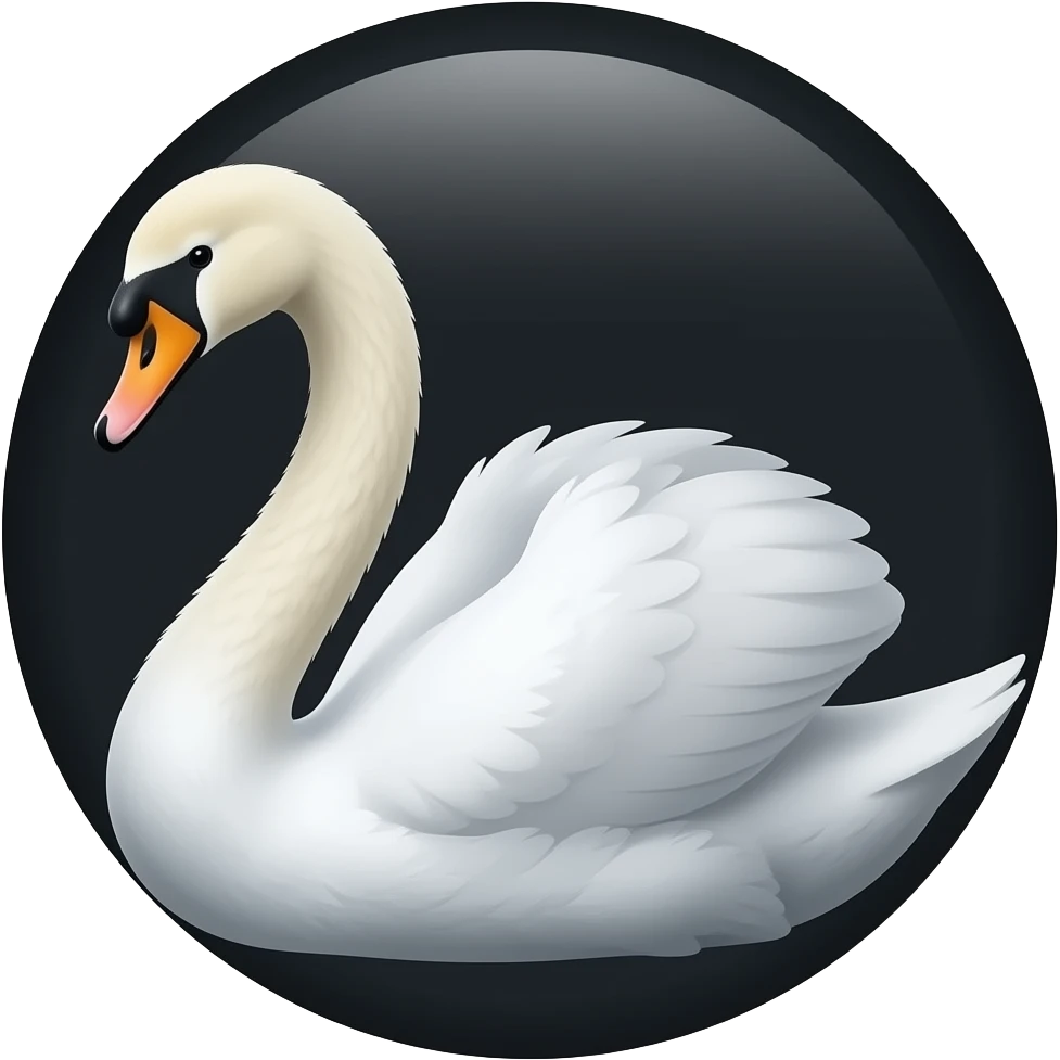 🦢+⚫= emoji