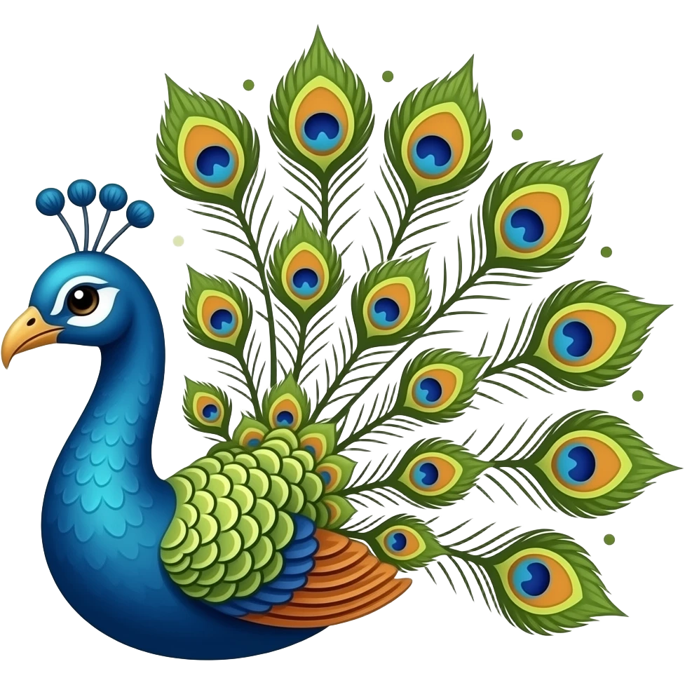 Peacock Mehendi emoji