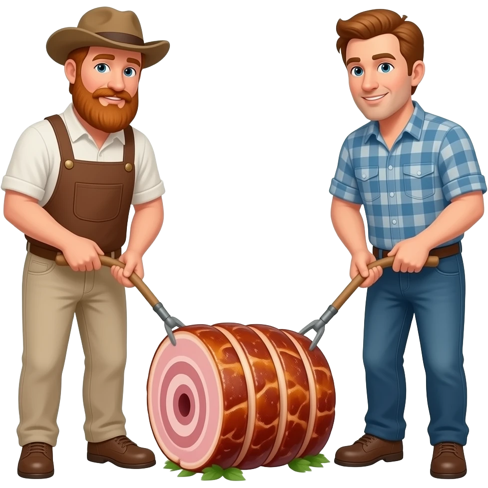 ginger rednecks pulling pork roast emoji