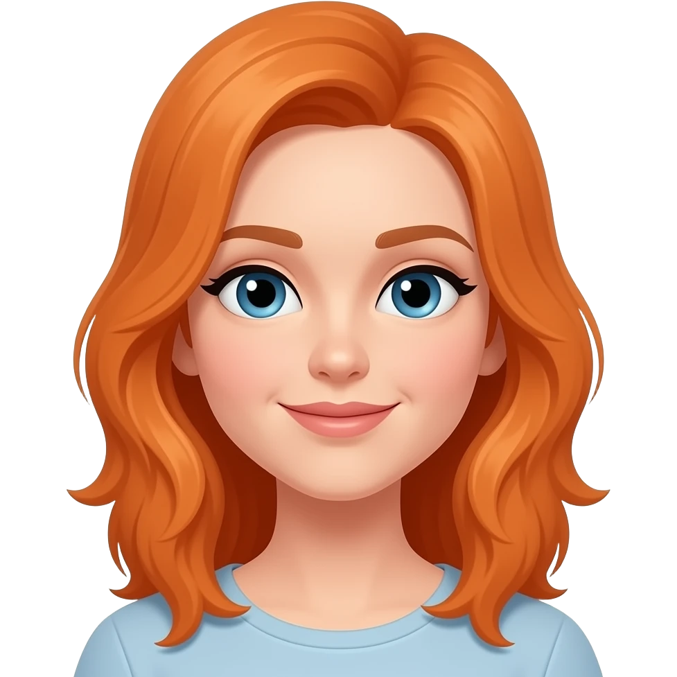 orange hair woman emoji