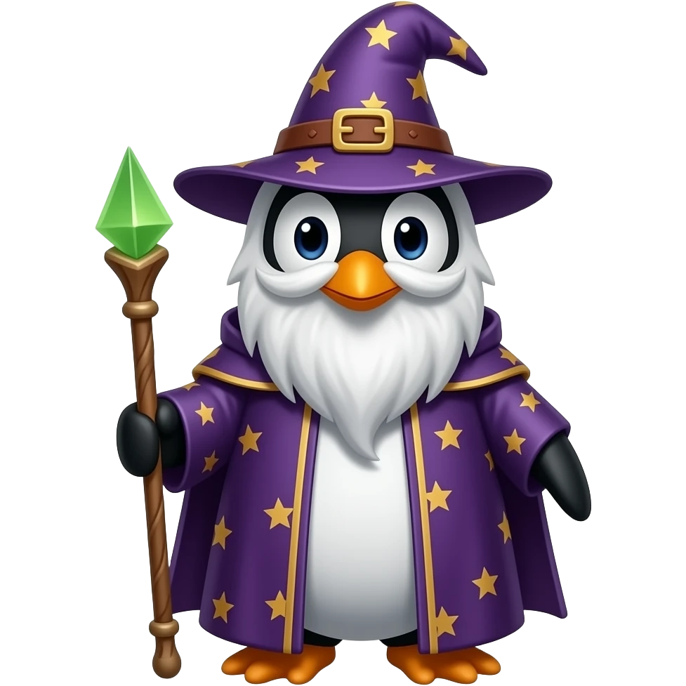 Penguin Wizard emoji