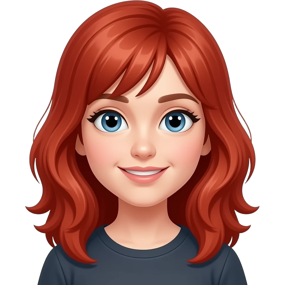 Девочка волосы алые emoji