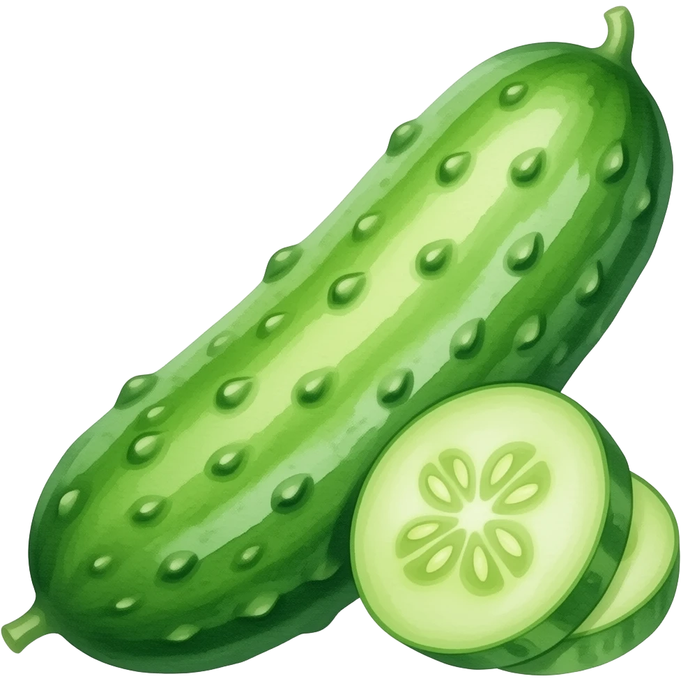 огурец акварельный emoji