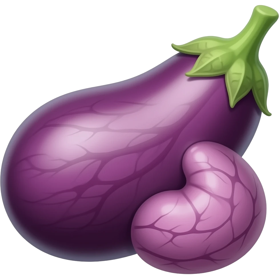 Eggplant that looks like a dick with veins emoji