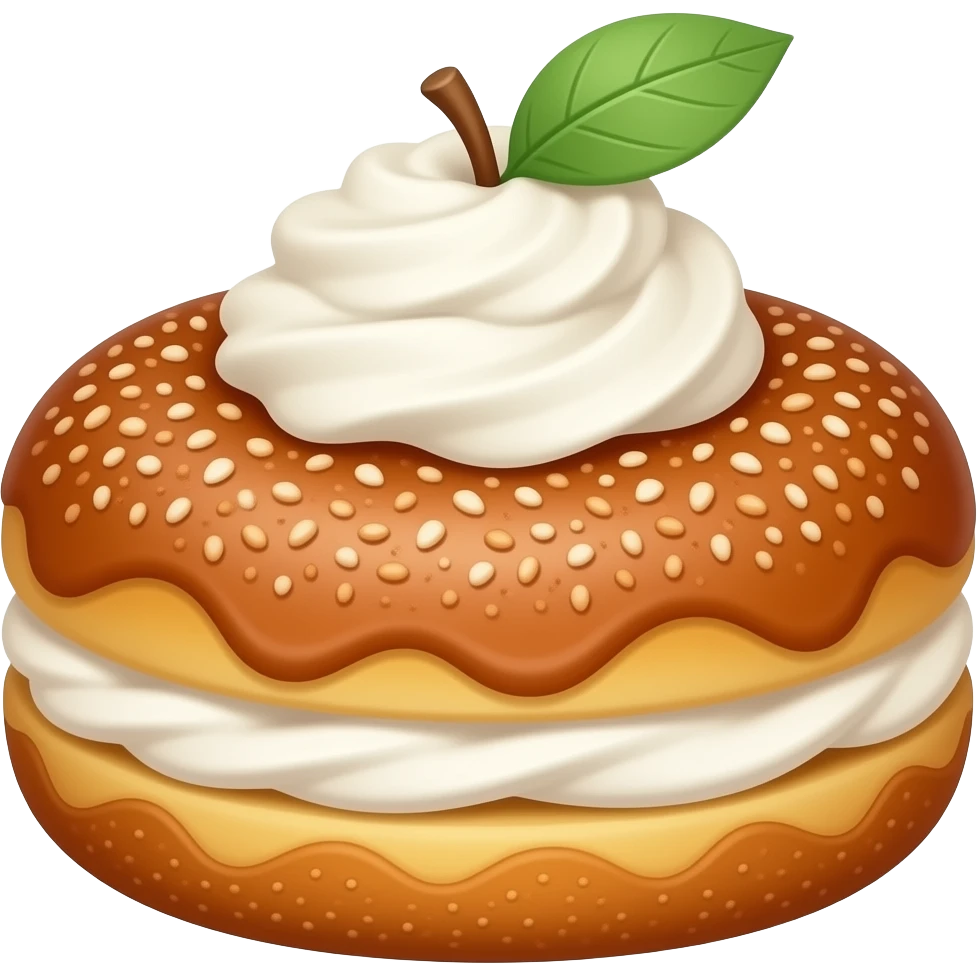 Beignet à la pomme et chantilly emoji
