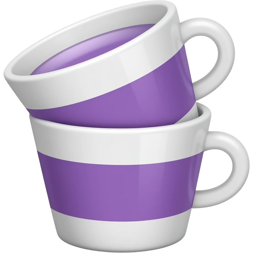 Double cup stacked with purple cough syrup emoji