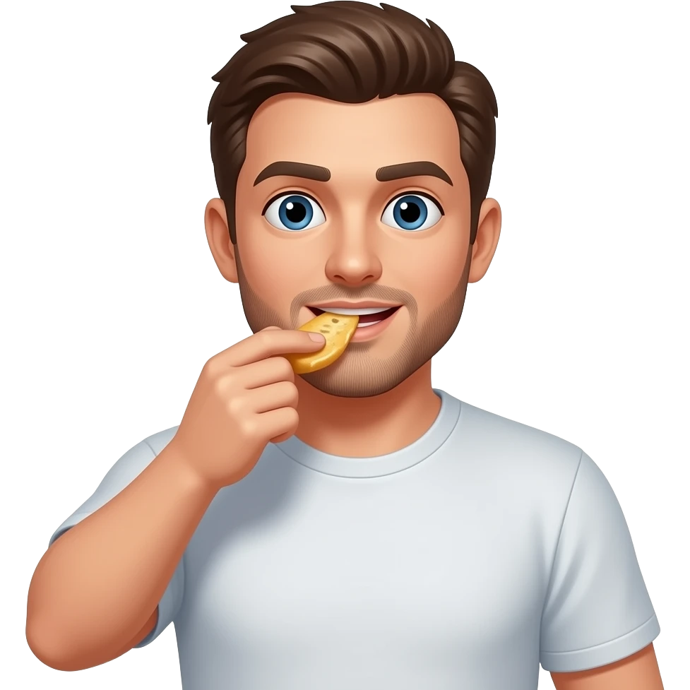 Man eating boobs emoji