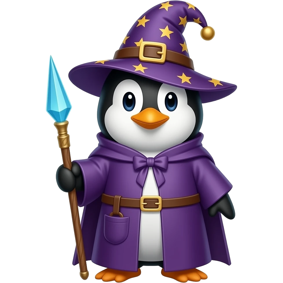 Penguin Wizard emoji