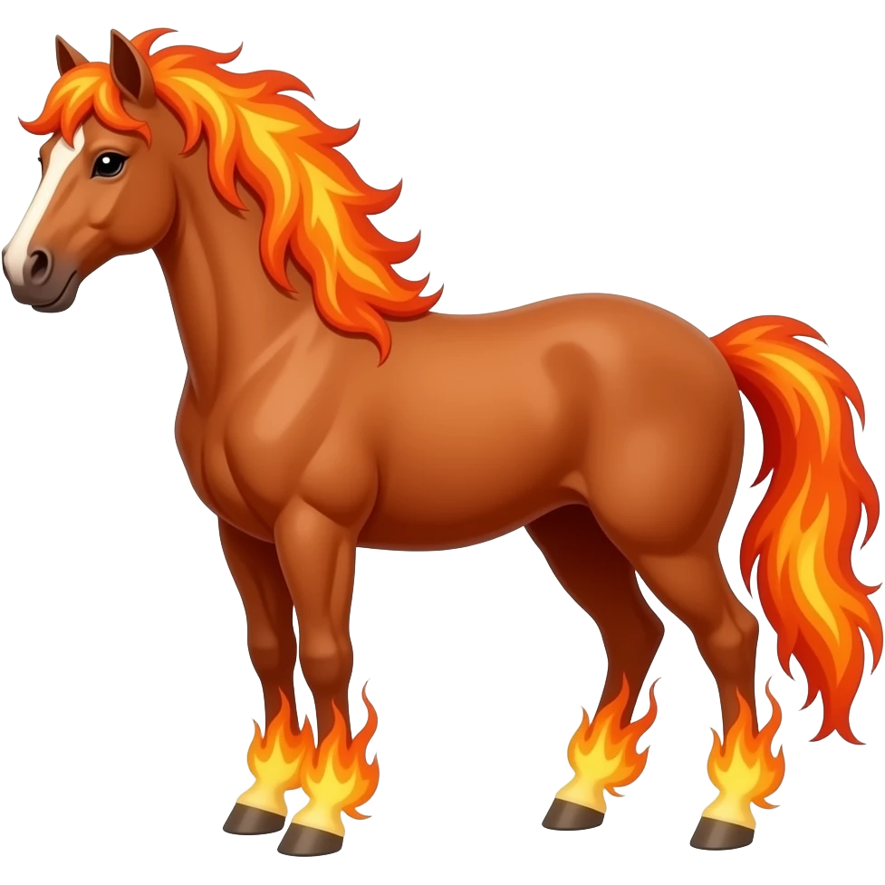 Fire horse emoji