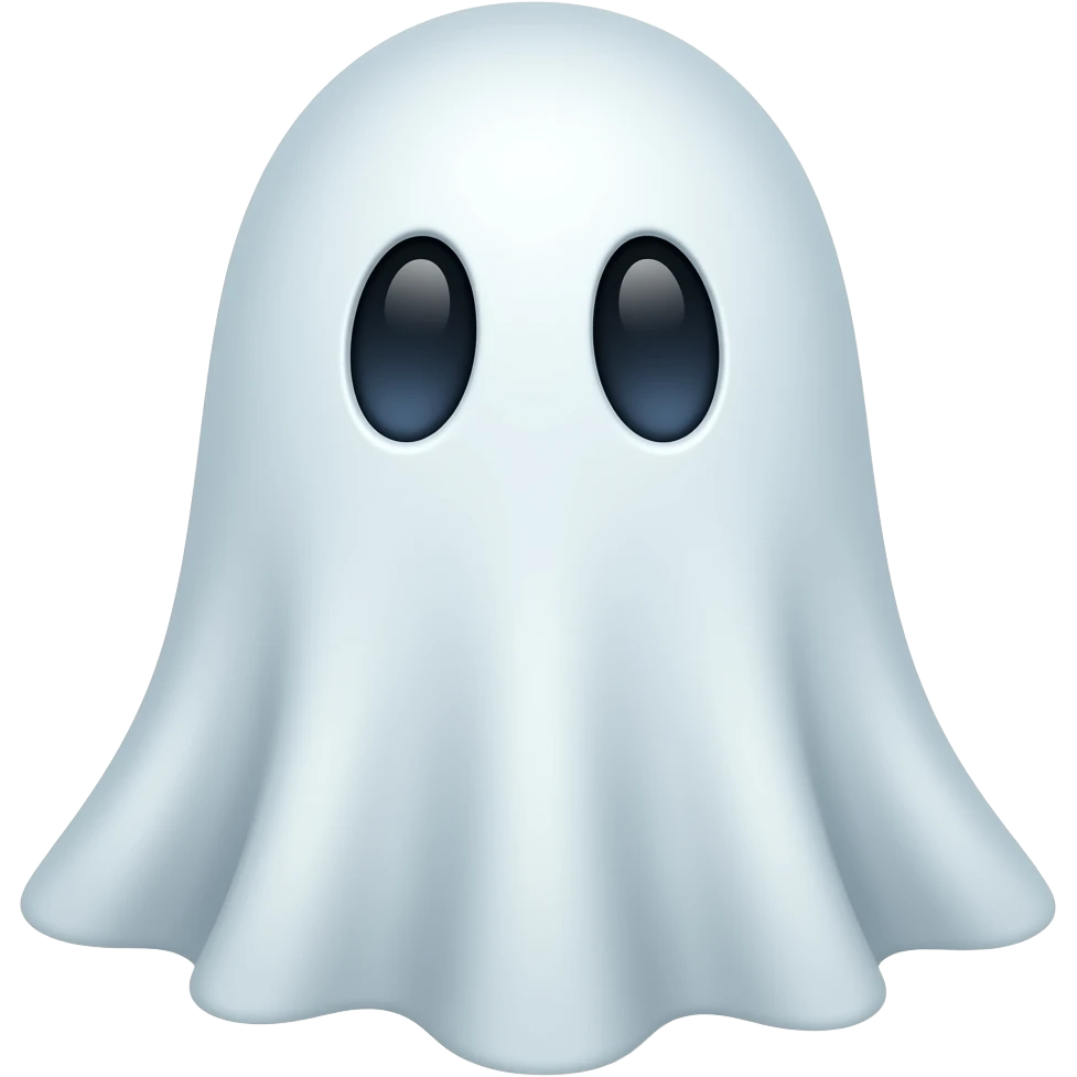 Classic white ghost emoji