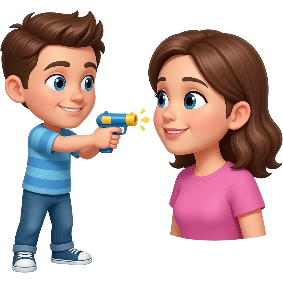 Boy shooting cum on girl face emoji