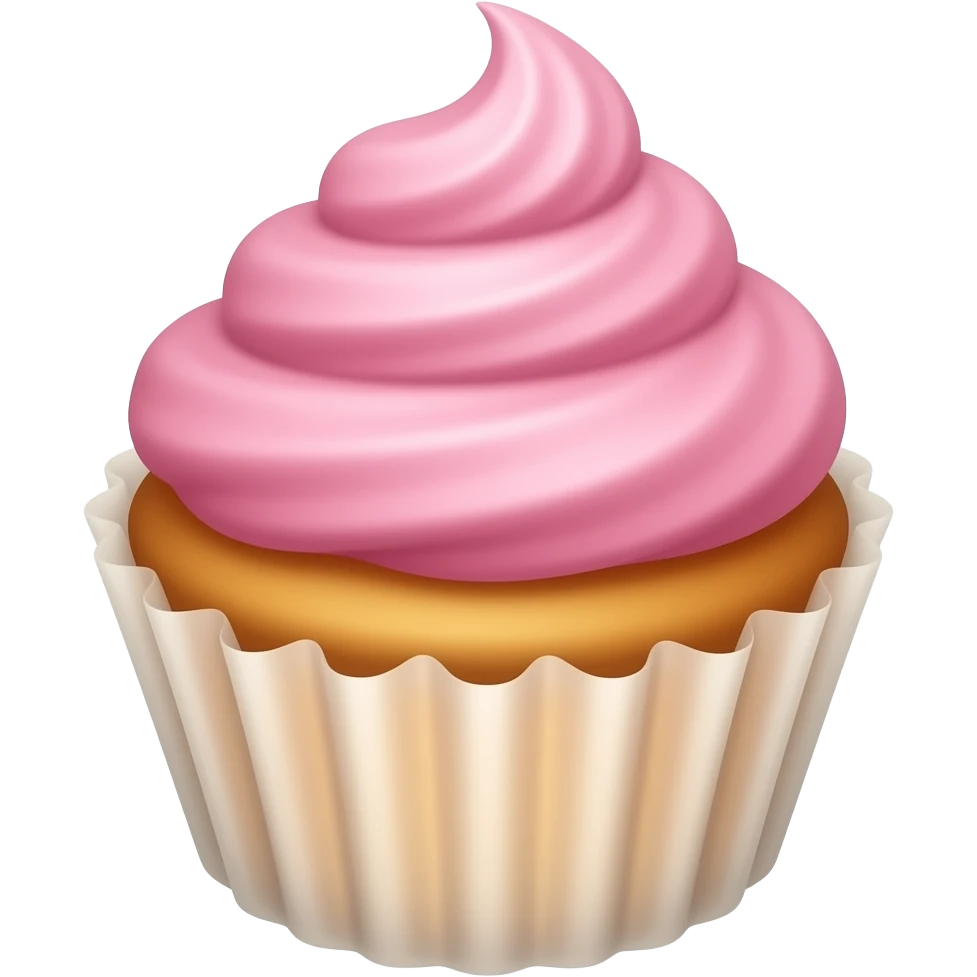 Cupcake with pink icing emoji