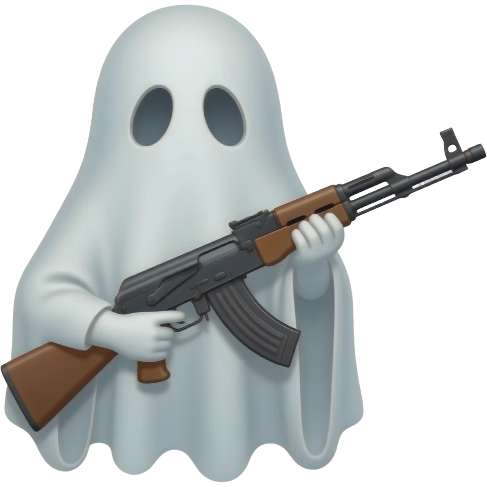 👻 Con fusil emoji