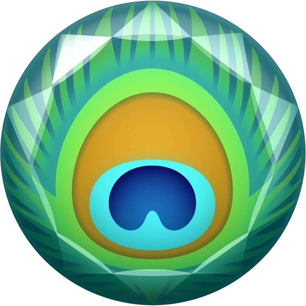 Peacock gem emoji