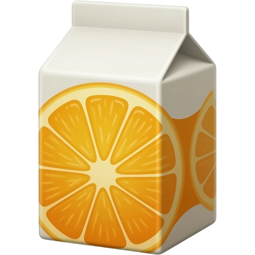 Zumo de naranja en tetrabrik pequeño emoji